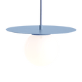 DISC GLOBE HANGING PENDANT LIGHT DUSTY BLUE SMALL - DYKE & DEAN