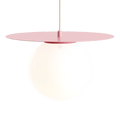 DISC GLOBE HANGING PENDANT LIGHT DUSTY PINK MEDIUM - DYKE & DEAN