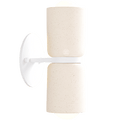 DOUBLE CERAMIC UP DOWN LIGHT WITH WHITE WALL PLATE - DYKE & DEAN