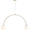 DOUBLE GLOBE HANGING CEILING LIGHT BEIGE - DYKE & DEAN