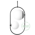 DOUBLE VERTICAL OPAL GLOBE HOOP PENDANT OUTLET - DYKE & DEAN
