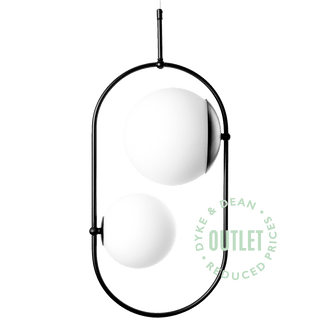 DOUBLE VERTICAL OPAL GLOBE HOOP PENDANT OUTLET - DYKE & DEAN
