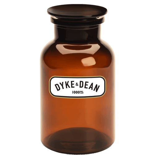 DYKE & DEAN APOTHECARY JAR BROWN GLASS 1000ML - DYKE & DEAN