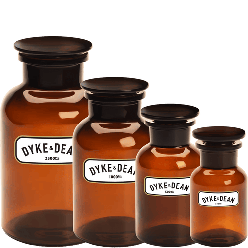 DYKE & DEAN APOTHECARY JAR BROWN GLASS 2500ML - DYKE & DEAN