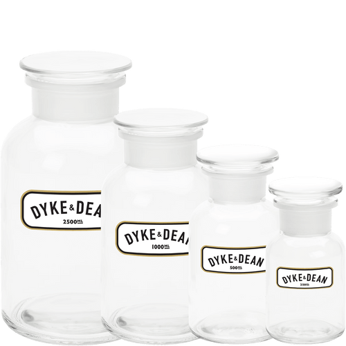 DYKE & DEAN APOTHECARY JAR CLEAR GLASS 1000ML - DYKE & DEAN