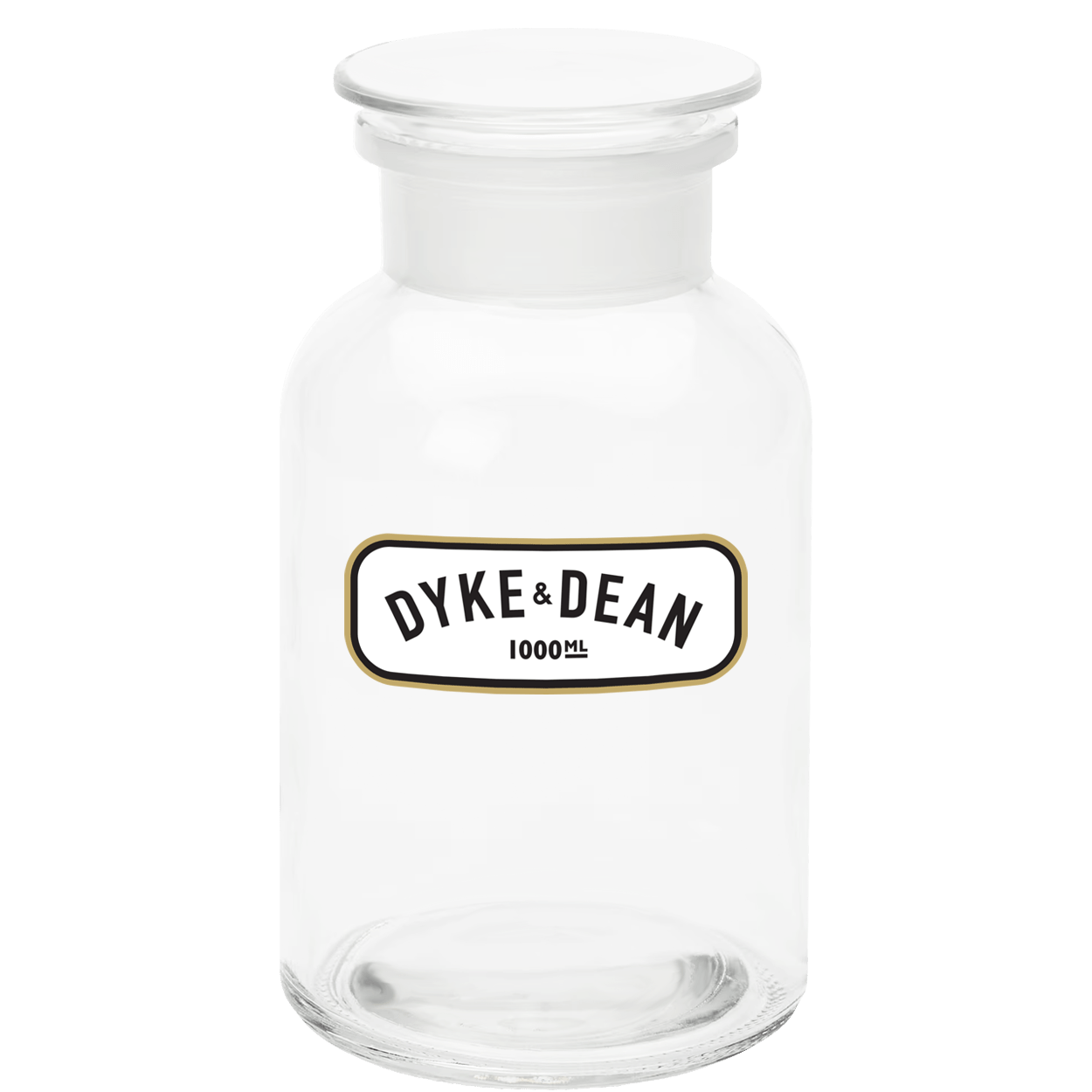 DYKE & DEAN APOTHECARY JAR CLEAR GLASS 1000ML - DYKE & DEAN