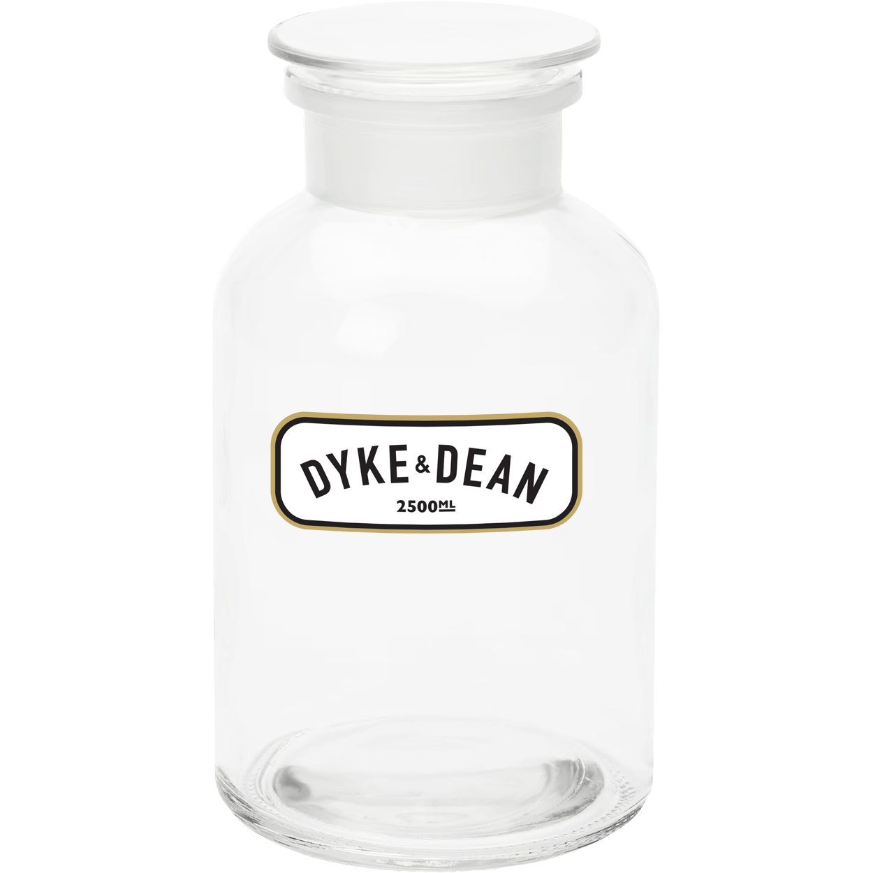DYKE & DEAN APOTHECARY JAR CLEAR GLASS 2500ML - DYKE & DEAN