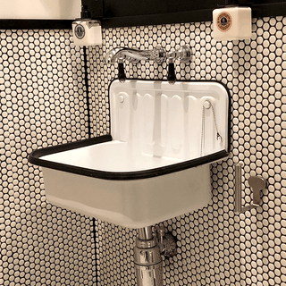 DYKE & DEAN BLUE ENAMEL BUCKET SINK BLUE RIM - DYKE & DEAN