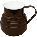 DYKE & DEAN ENAMEL STEPPED JUG BROWN - DYKE & DEAN