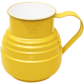 DYKE & DEAN ENAMEL STEPPED JUG YELLOW - DYKE & DEAN