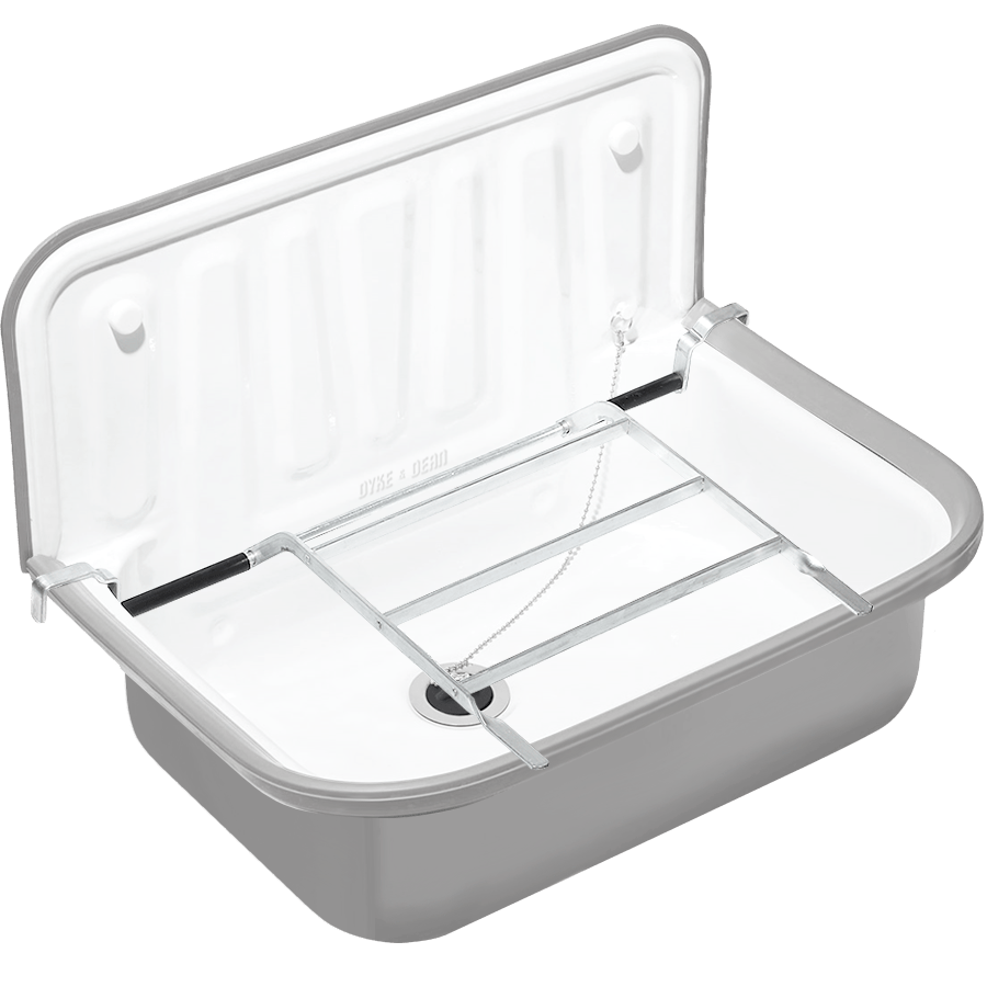 DYKE & DEAN GREY ENAMEL BUCKET SINK - DYKE & DEAN