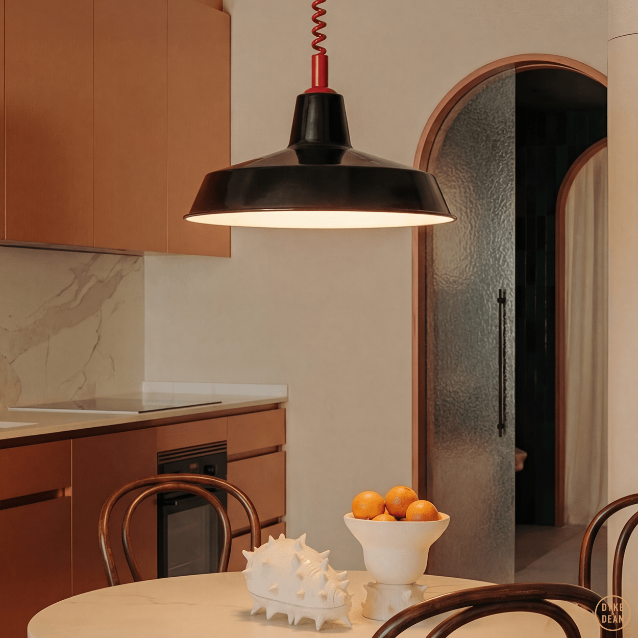 DYKE & DEAN PENDANT LAMPSHADE BLACK - DYKE & DEAN