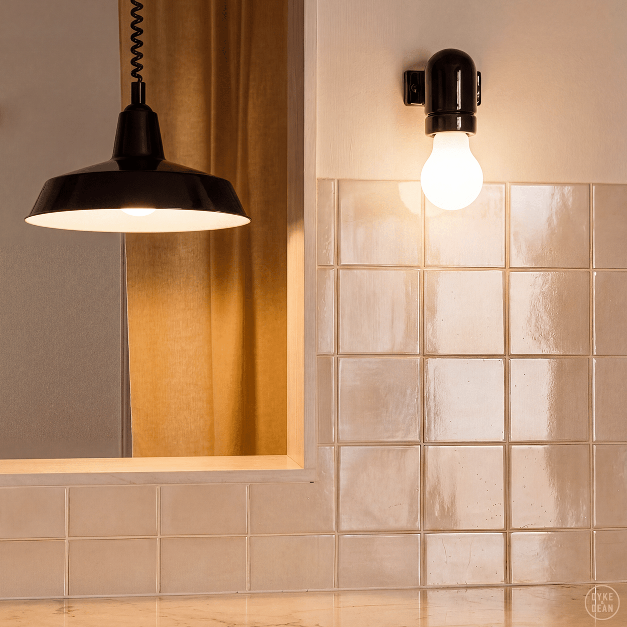 DYKE & DEAN PENDANT LAMPSHADE BLACK - DYKE & DEAN