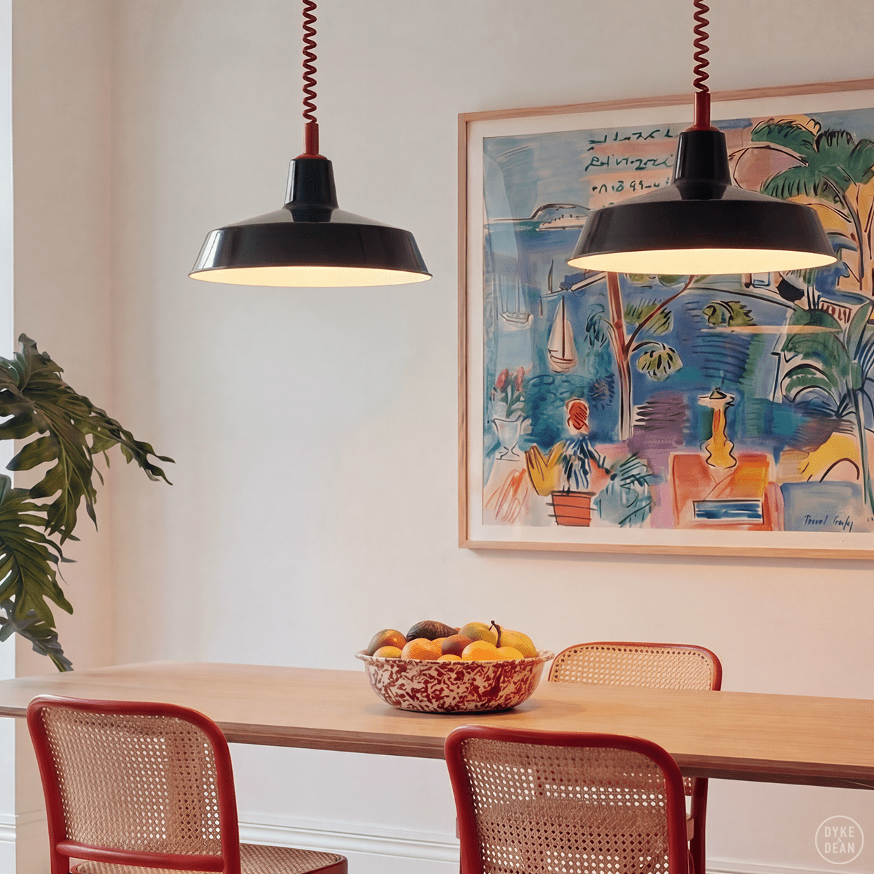 DYKE & DEAN PENDANT LAMPSHADE BLACK - DYKE & DEAN