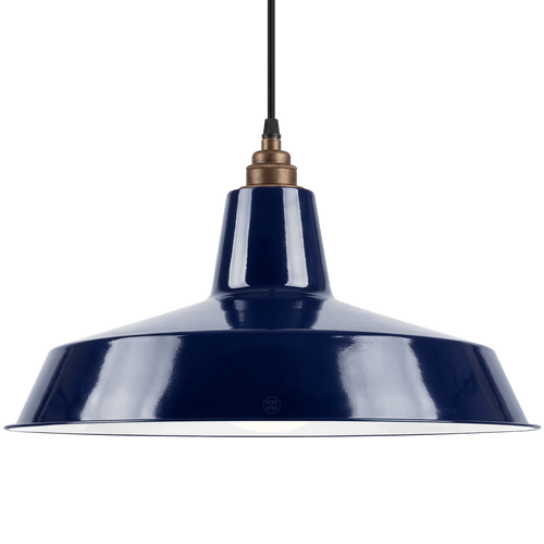 DYKE & DEAN PENDANT LAMPSHADE BLUE WITH BULB HOLDER - DYKE & DEAN