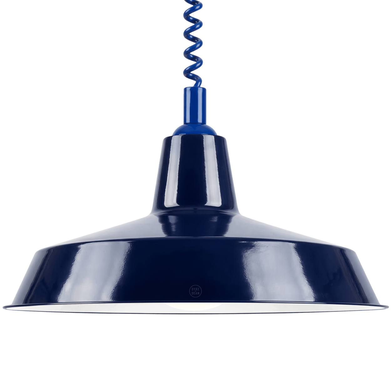 DYKE & DEAN PENDANT LAMPSHADE BLUE WITH RETRACTABLE SPRING - DYKE & DEAN