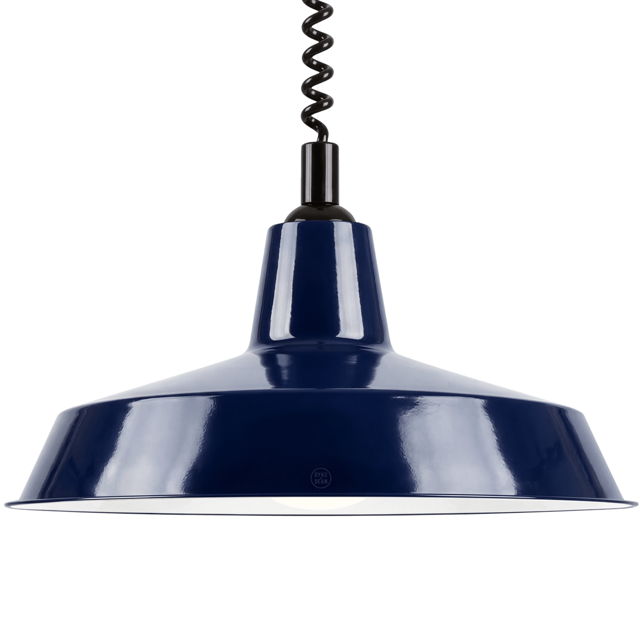 DYKE & DEAN PENDANT LAMPSHADE BLUE WITH RETRACTABLE SPRING - DYKE & DEAN