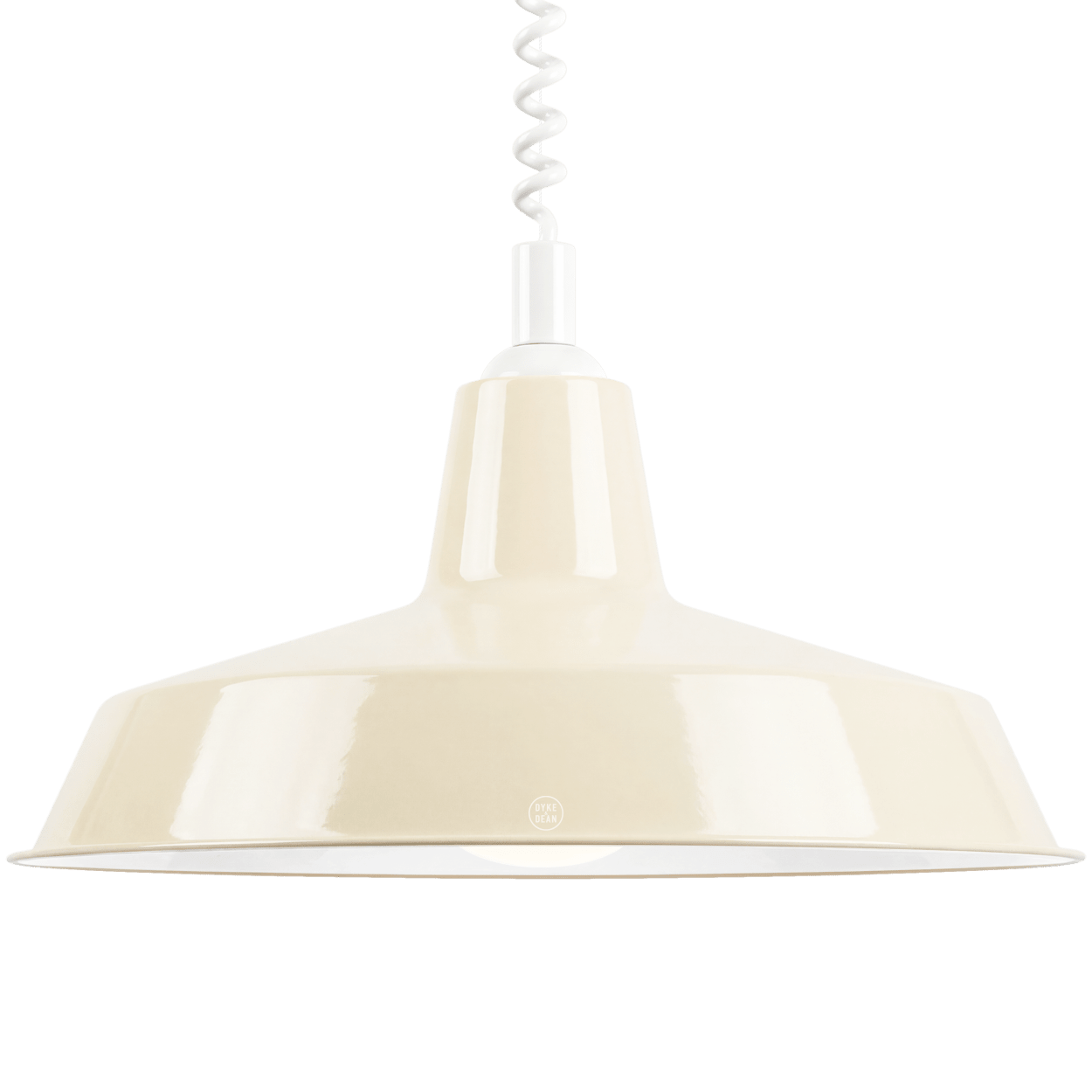DYKE & DEAN PENDANT LAMPSHADE CREAM WITH RETRACTABLE SPRING - DYKE & DEAN
