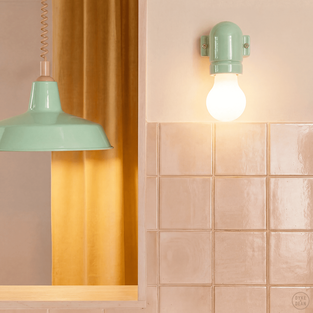 Dyke & Dean pendant lampshade Mint Green - DYKE & DEAN