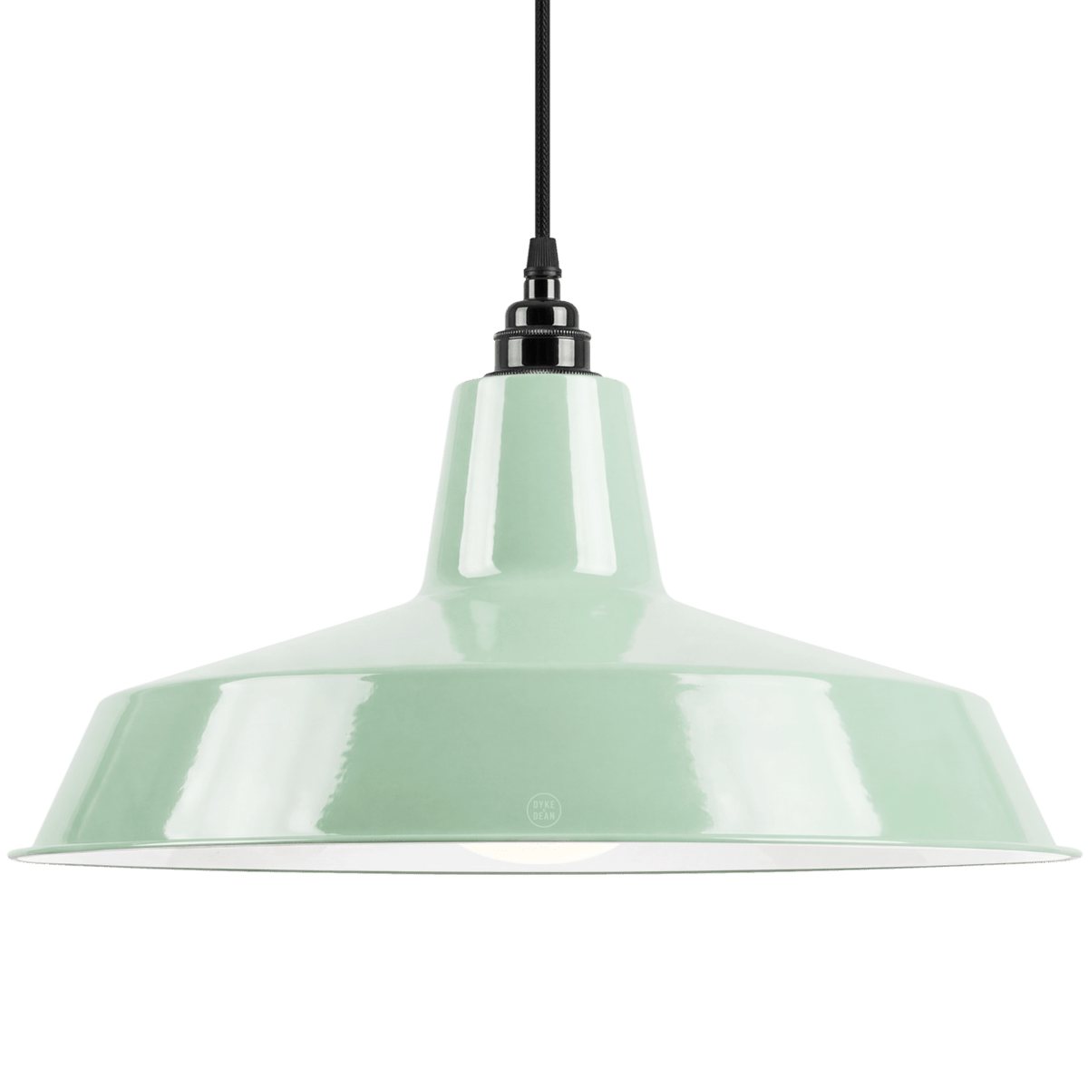 DYKE & DEAN PENDANT LAMPSHADE MINT GREEN WITH BULB HOLDER - DYKE & DEAN