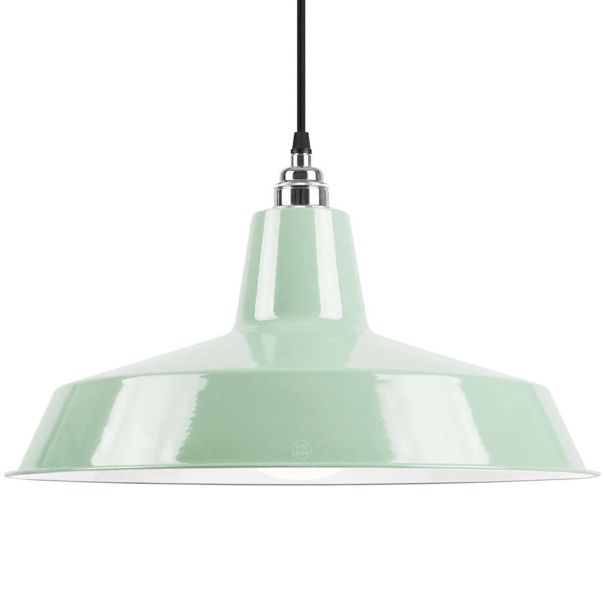 DYKE & DEAN PENDANT LAMPSHADE MINT GREEN WITH BULB HOLDER - DYKE & DEAN