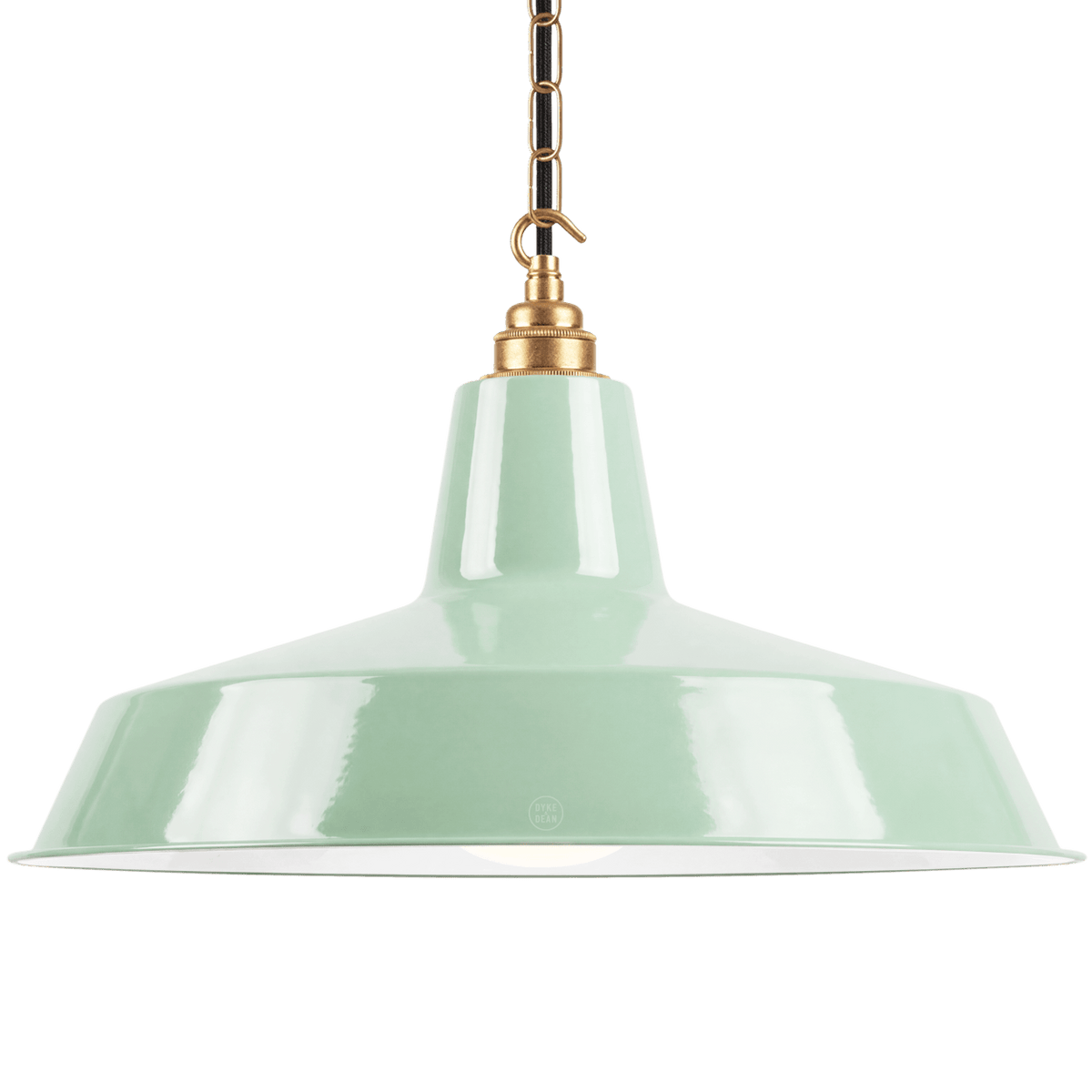 DYKE & DEAN PENDANT LAMPSHADE MINT GREEN WITH HOOK & CHAIN SET - DYKE & DEAN