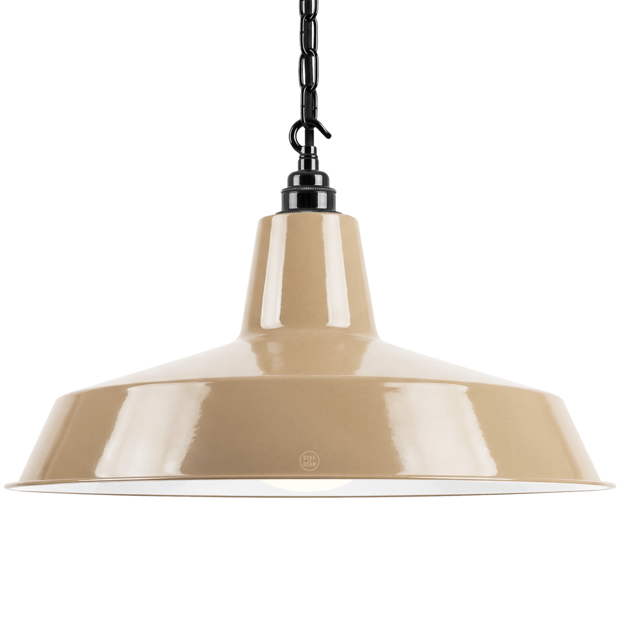 DYKE & DEAN PENDANT LAMPSHADE NUDE WITH HOOK & CHAIN SET - DYKE & DEAN