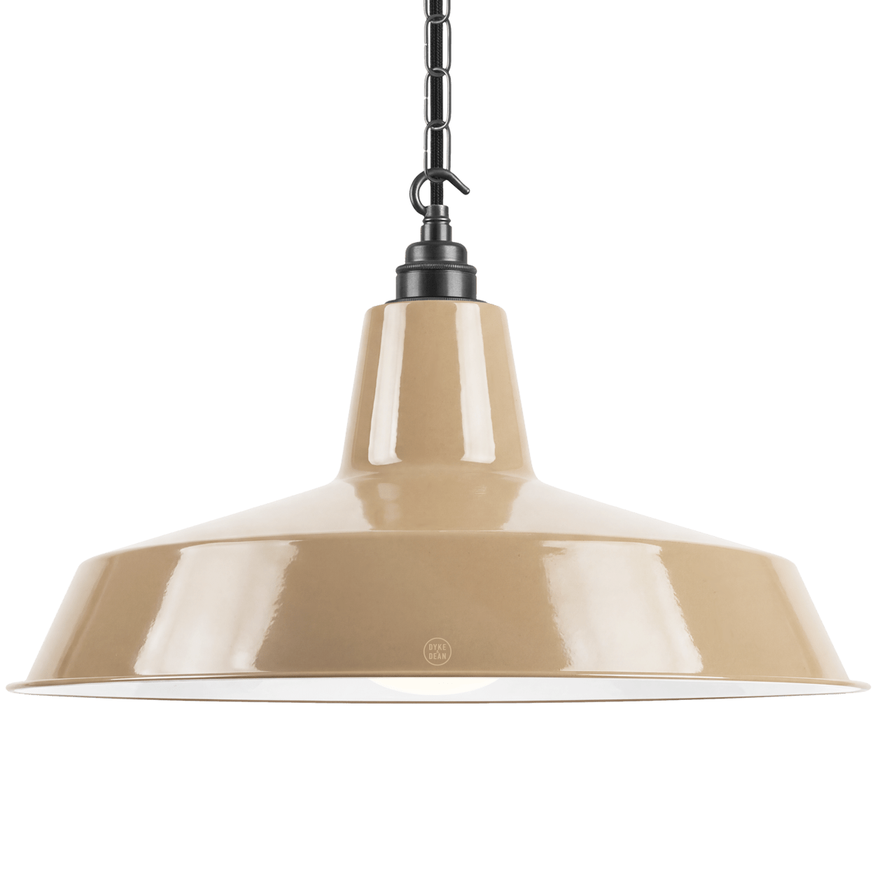 DYKE & DEAN PENDANT LAMPSHADE NUDE WITH HOOK & CHAIN SET - DYKE & DEAN