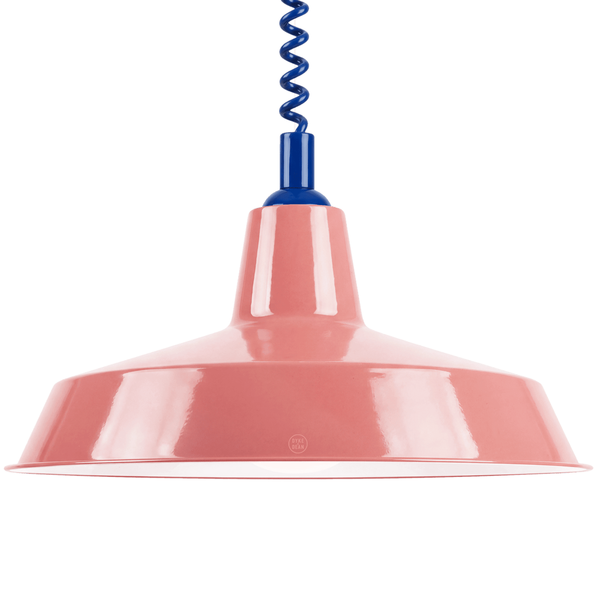 DYKE & DEAN PENDANT LAMPSHADE PINK WITH RETRACTABLE SPRING - DYKE & DEAN