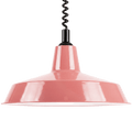 DYKE & DEAN PENDANT LAMPSHADE PINK WITH RETRACTABLE SPRING - DYKE & DEAN