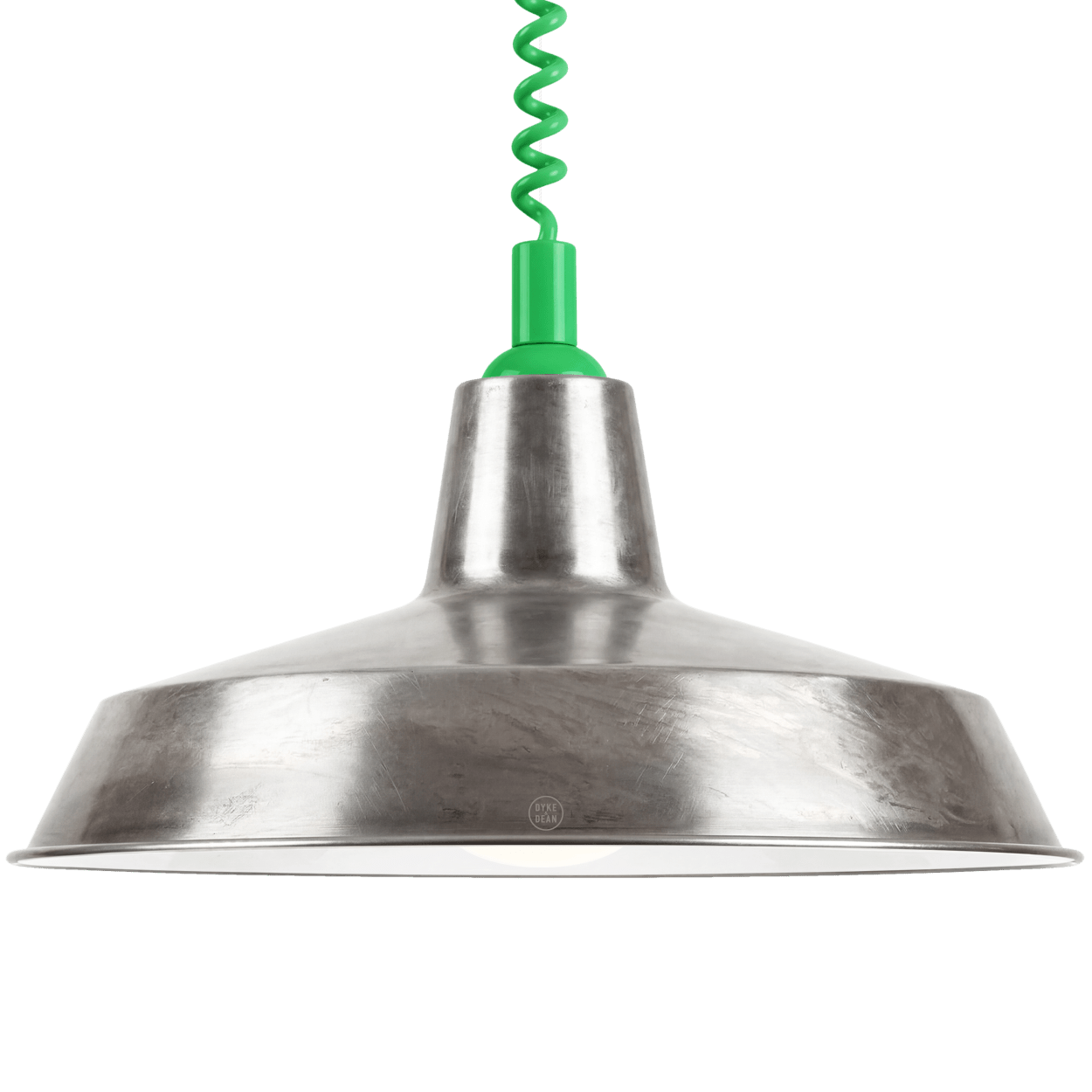 DYKE & DEAN PENDANT LAMPSHADE RAW METAL WITH RETRACTABLE SPRING - DYKE & DEAN