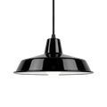 DYKE & DEAN SMALL PENDANT LAMPSHADE BLACK E27 BULB HOLDER - DYKE & DEAN