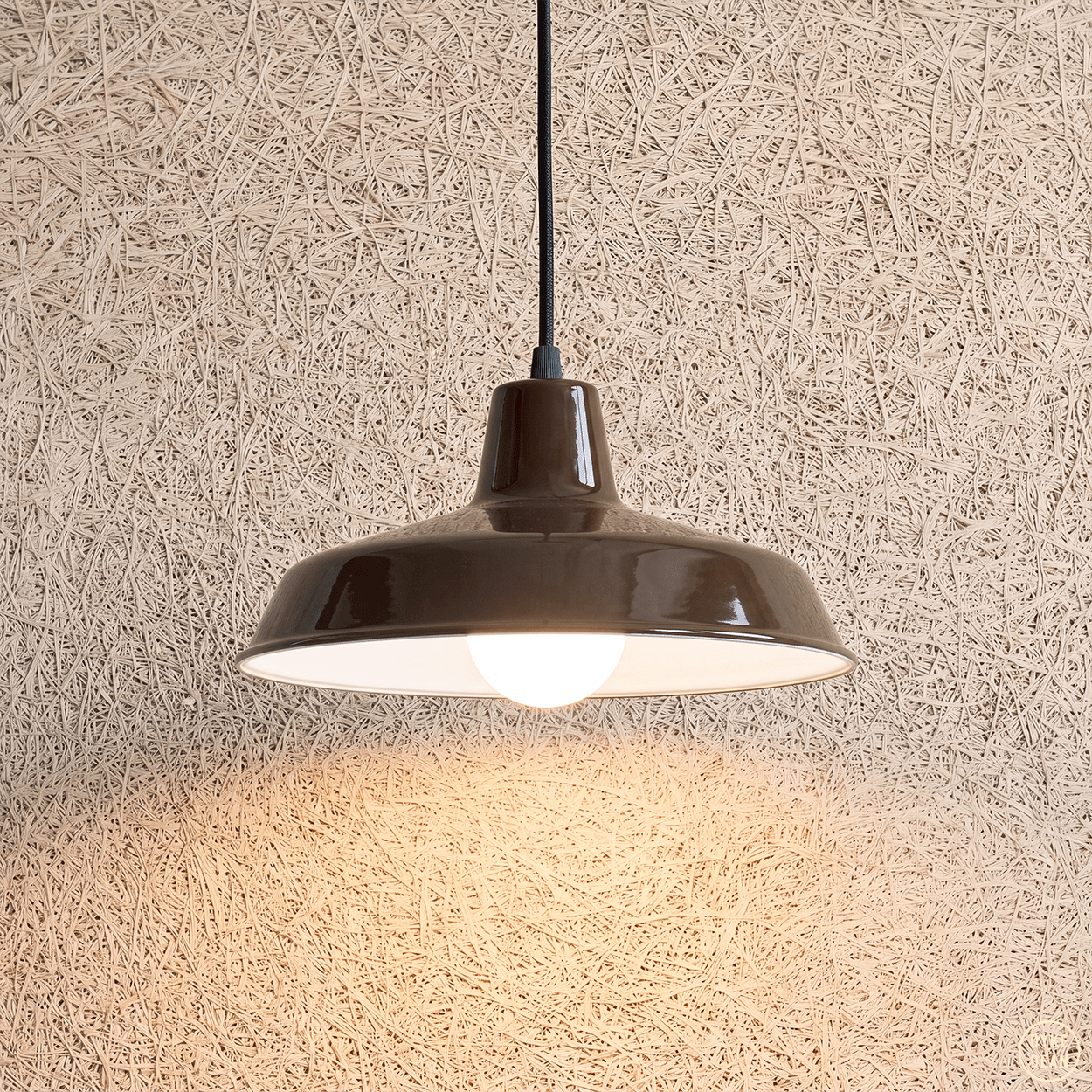 DYKE & DEAN SMALL PENDANT LAMPSHADE BROWN - DYKE & DEAN