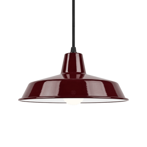 DYKE & DEAN SMALL PENDANT LAMPSHADE BURGUNDY E27 BULB HOLDER - DYKE & DEAN