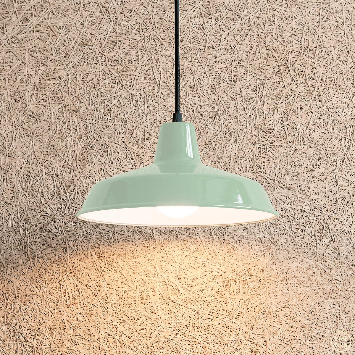 DYKE & DEAN SMALL PENDANT LAMPSHADE MINT GREEN E14 BULB HOLDER - DYKE & DEAN