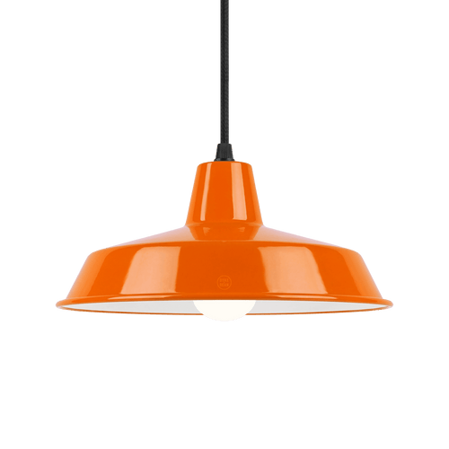 DYKE & DEAN SMALL PENDANT LAMPSHADE ORANGE E27 BULB HOLDER - DYKE & DEAN