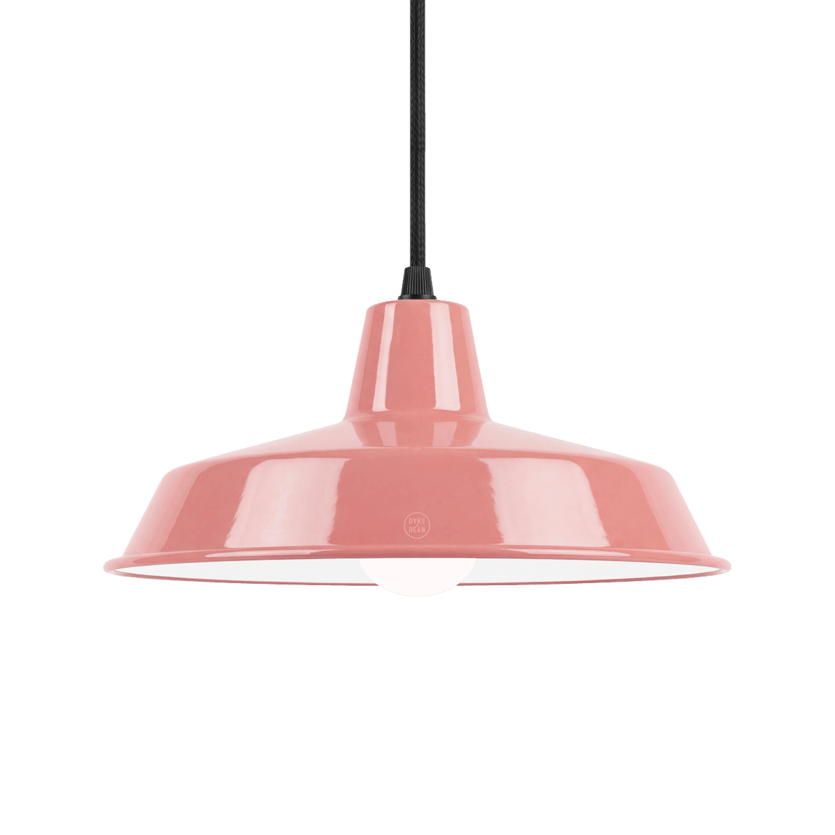 DYKE & DEAN SMALL PENDANT LAMPSHADE PINK E27 BULB HOLDER - DYKE & DEAN