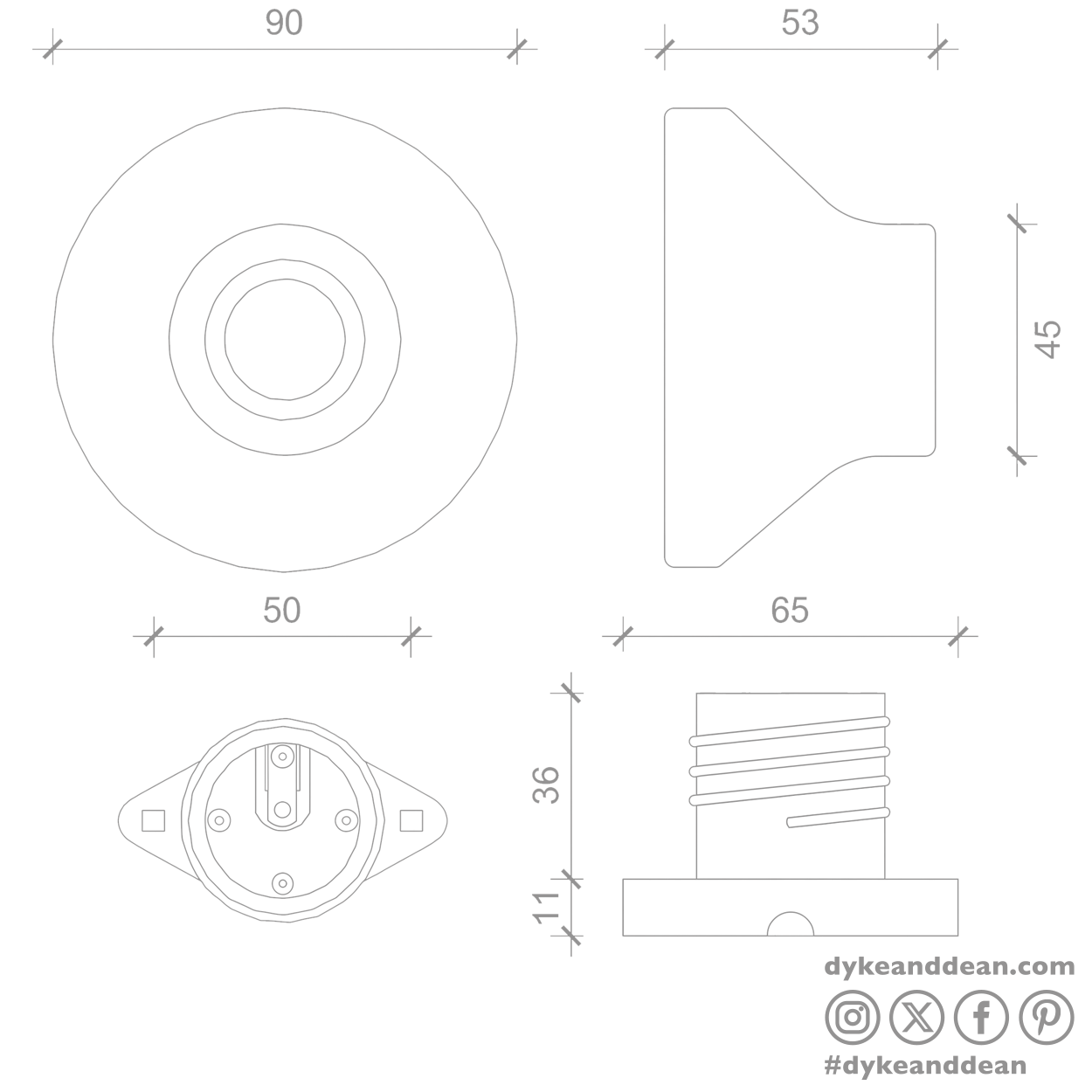 ROUND CERAMIC WALL & CEILING LAMP PINK
