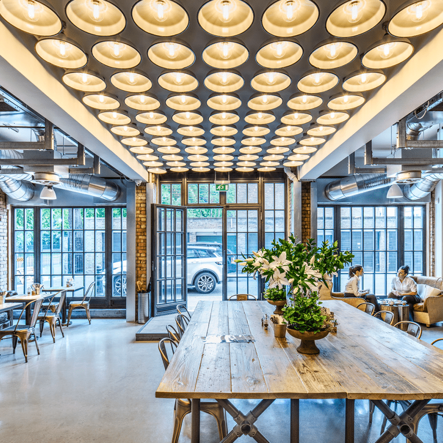 ENAMEL BLACK SPECKLED LARGE LIGHT LAMP SHADE OUTLET - DYKE & DEAN