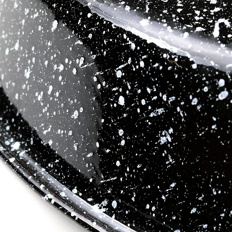 ENAMEL BLACK SPECKLED LARGE LIGHT LAMP SHADE OUTLET - DYKE & DEAN