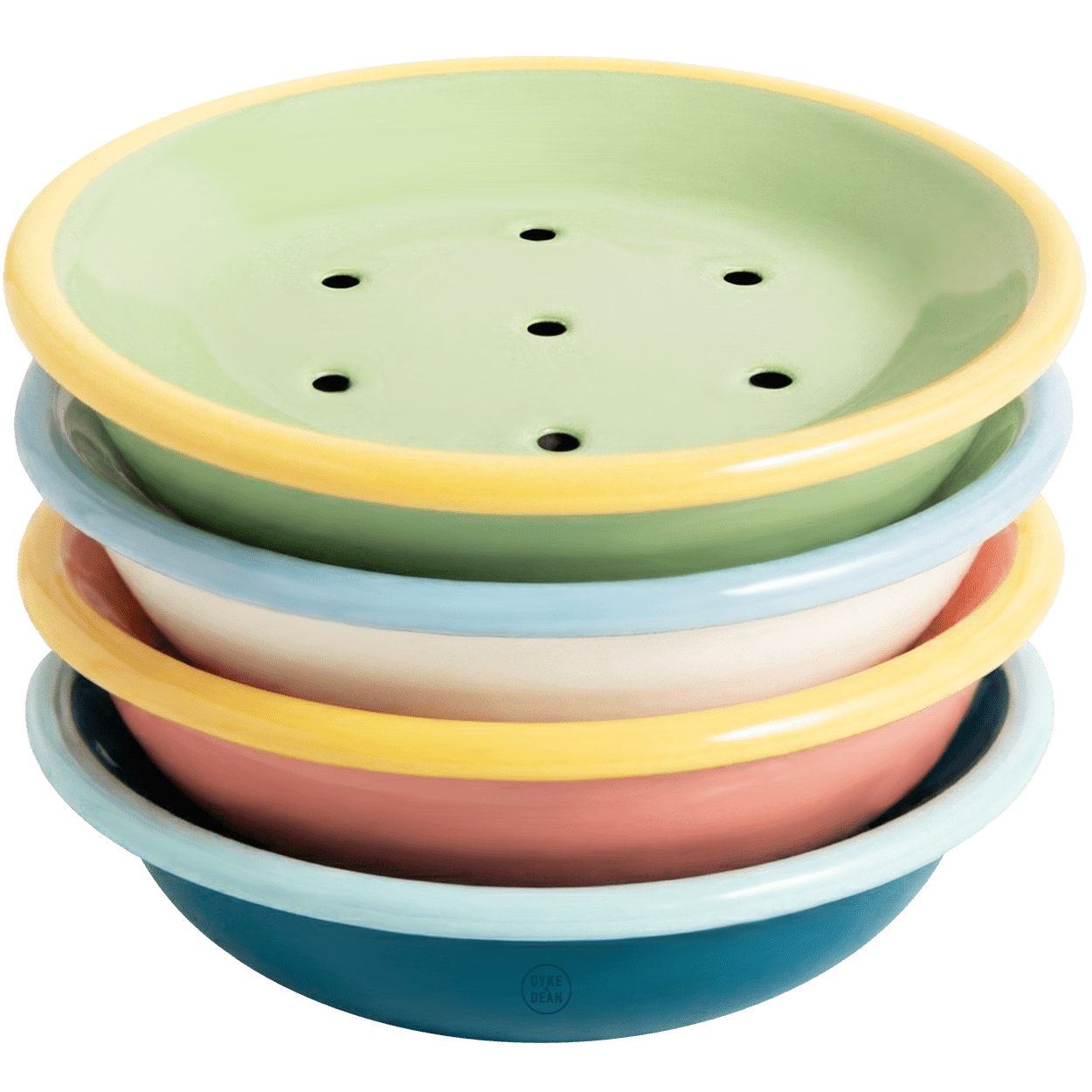 ENAMEL SOAP DISH NAVY & BLUE - DYKE & DEAN