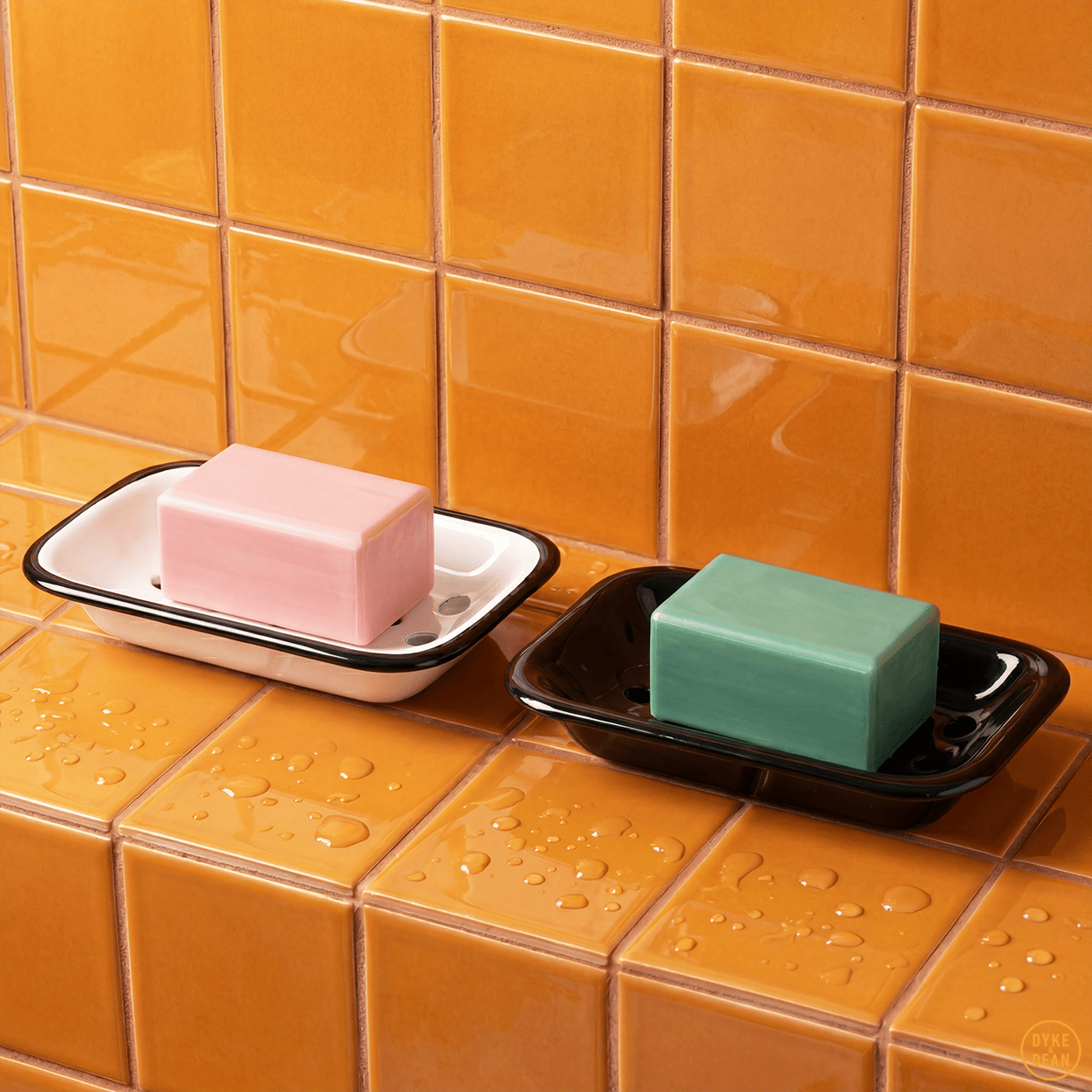 ENAMEL SOAP DISH WHITE - DYKE & DEAN