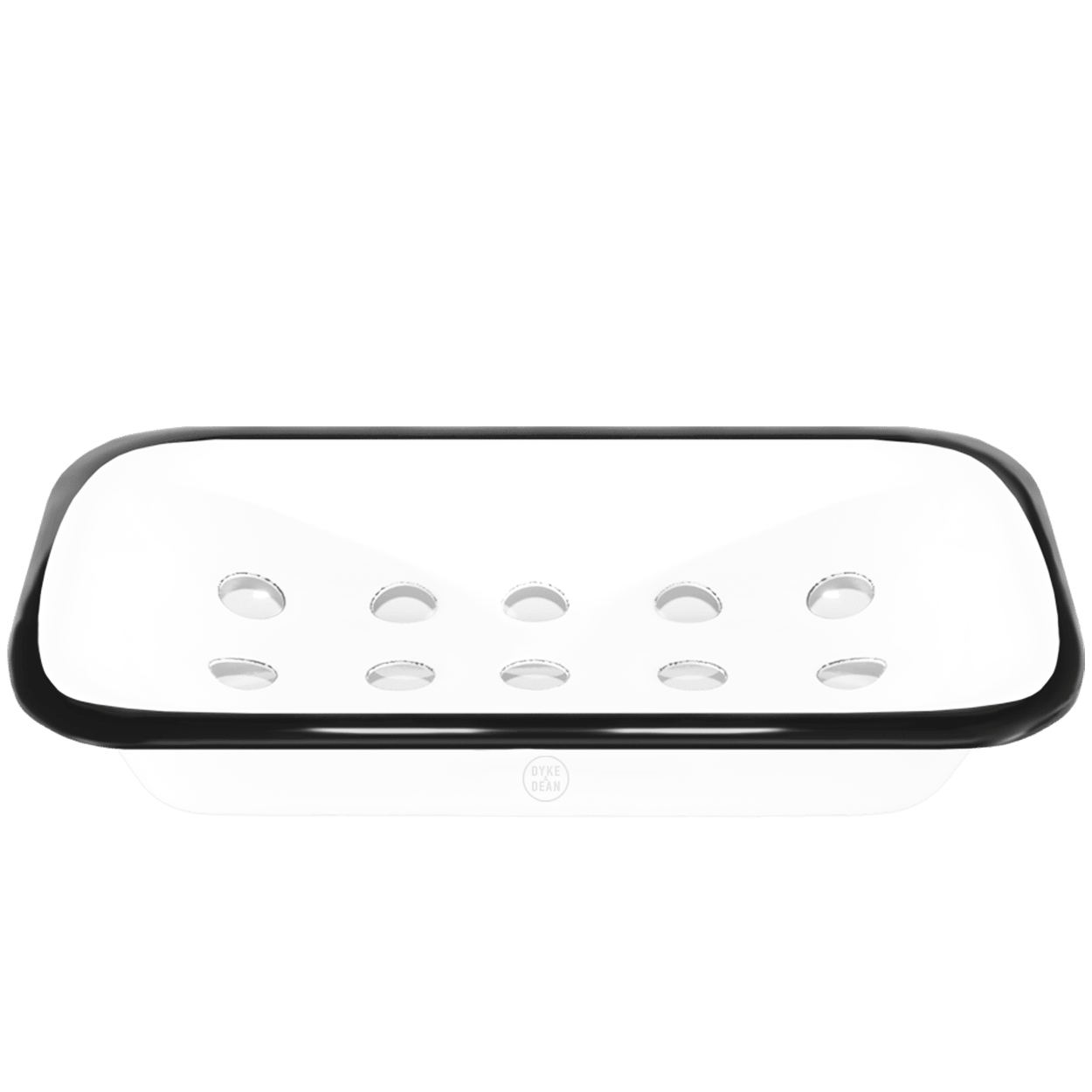 ENAMEL SOAP DISH WHITE - DYKE & DEAN