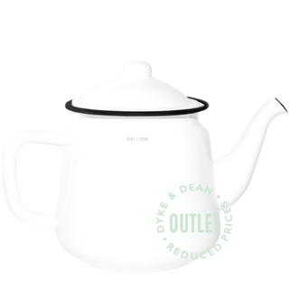 ENAMEL TEAPOT WHITE OUTLET - DYKE & DEAN