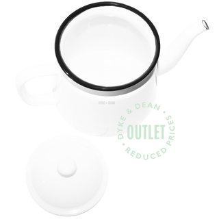 ENAMEL TEAPOT WHITE OUTLET - DYKE & DEAN