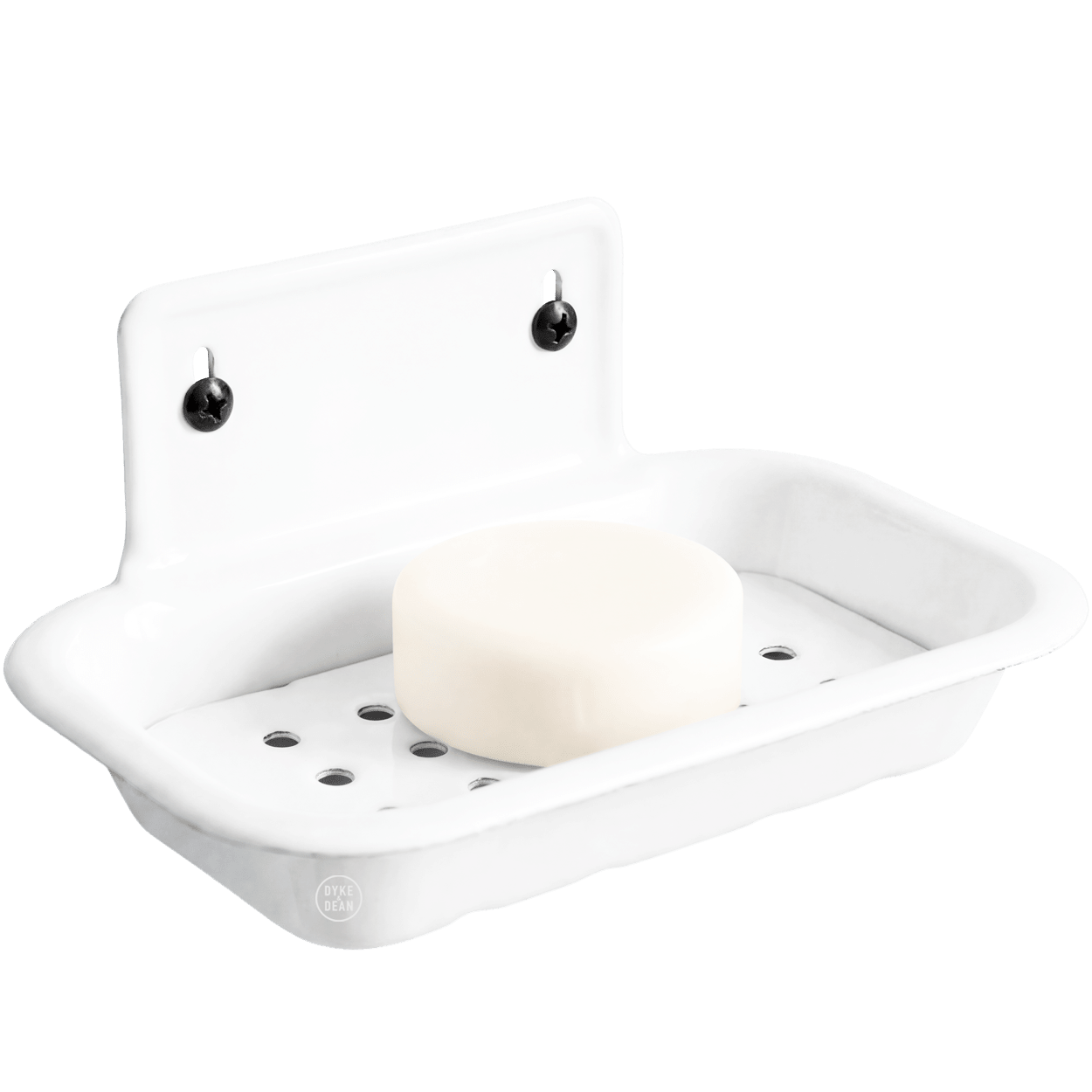 ENAMEL WALL MOUNTED SOAP DISH - DYKE & DEAN