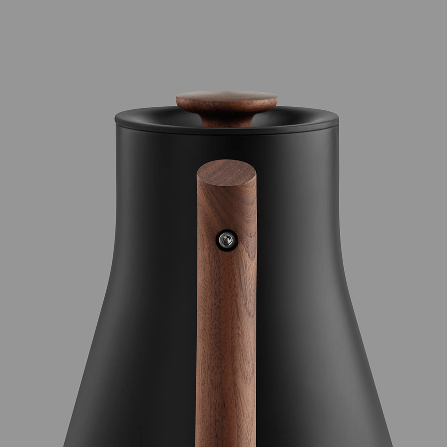 FELLOW WALNUT & MATTE BLACK CORVO EKG ELECTRIC KETTLE - DYKE & DEAN