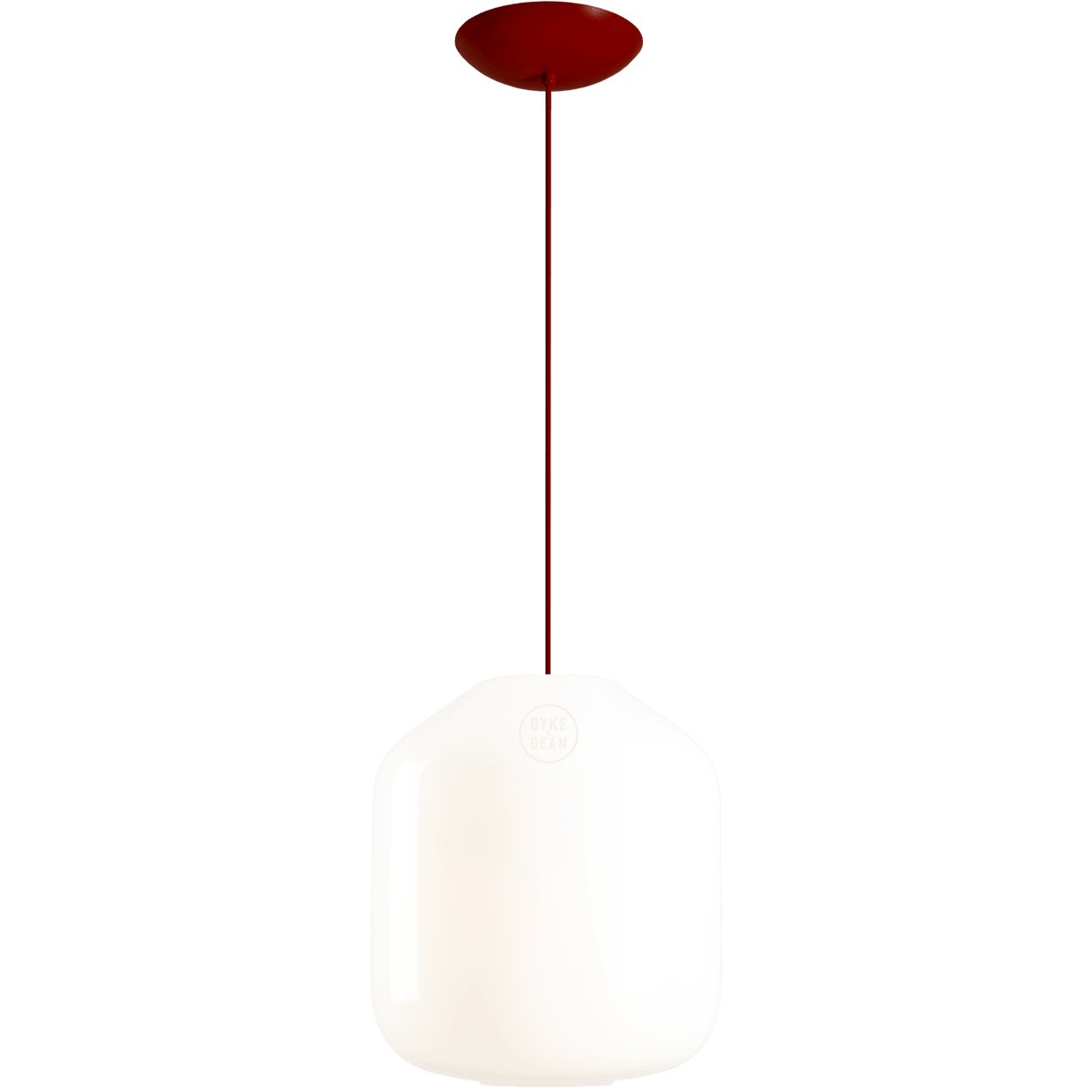 FLASK CHERRY RED GLASS PENDANT LIGHT MEDIUM - DYKE & DEAN