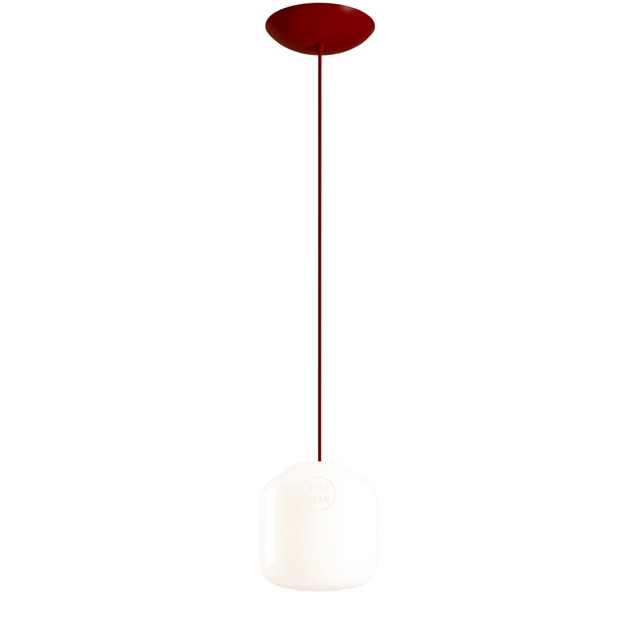 FLASK CHERRY RED GLASS PENDANT LIGHT SMALL - DYKE & DEAN