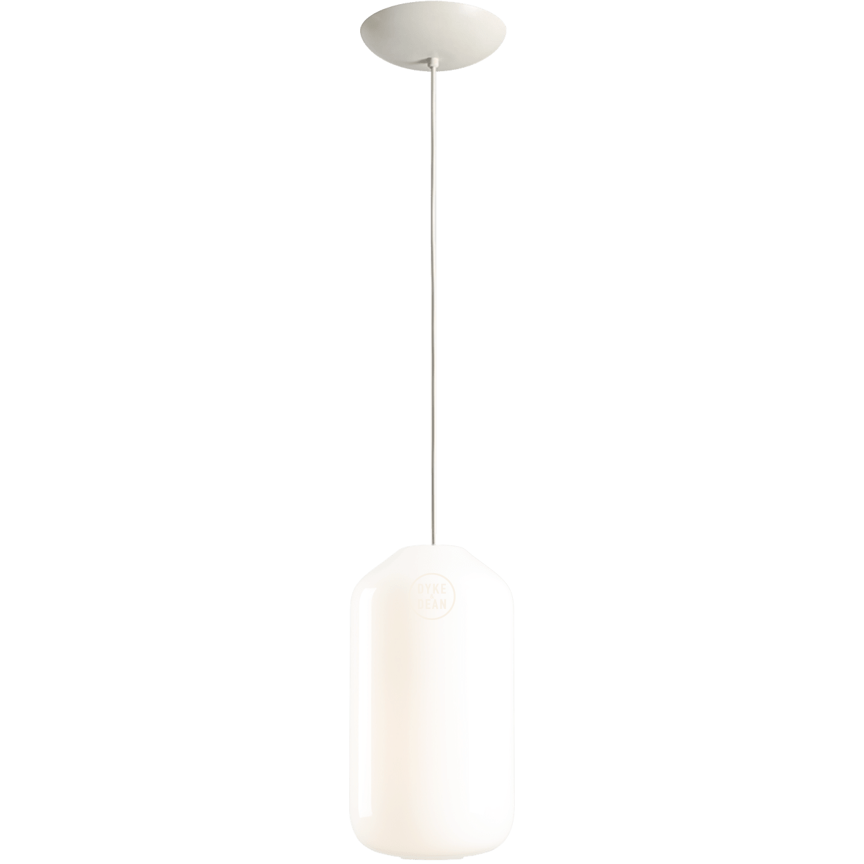 FLASK COTTON WHITE GLASS PENDANT LIGHT LARGE - DYKE & DEAN